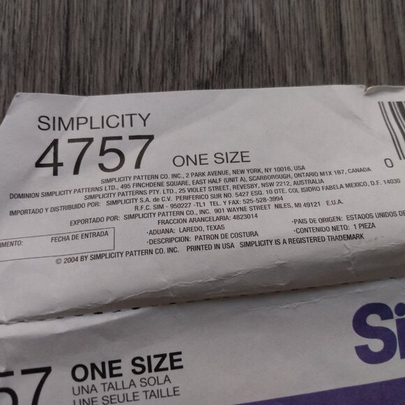 Handbag Sewing Pattern Chenille Purse Shoulder Bag Simplicity 4757 UNCUT - Picture 6 of 10